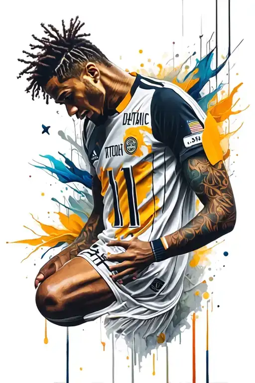 neymar jr x number 11 tattoo design idea