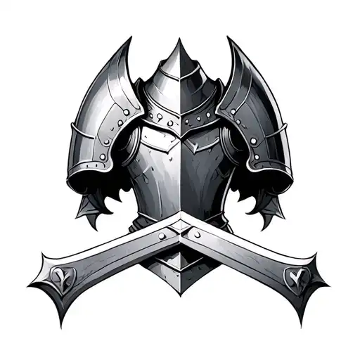 medieval armor tattoo design idea