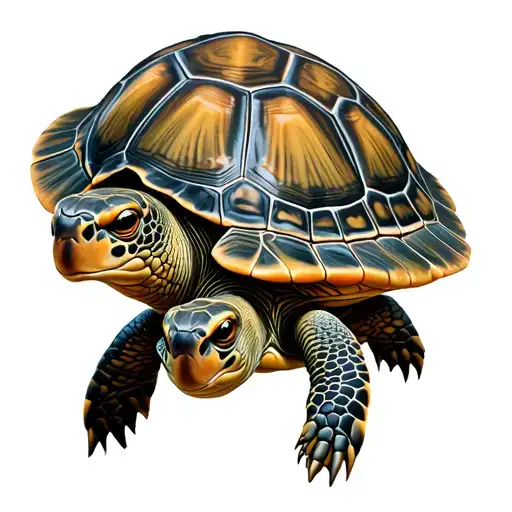 Shellback turtle made tattoo design idea