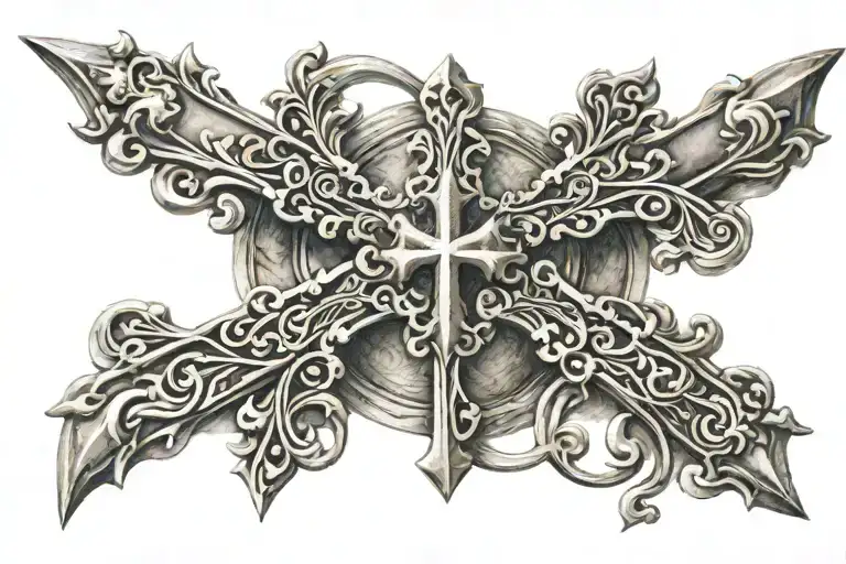 Faith cross men's tattoo tattoo design idea