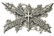 Faith cross men's tattoo tattoo design idea