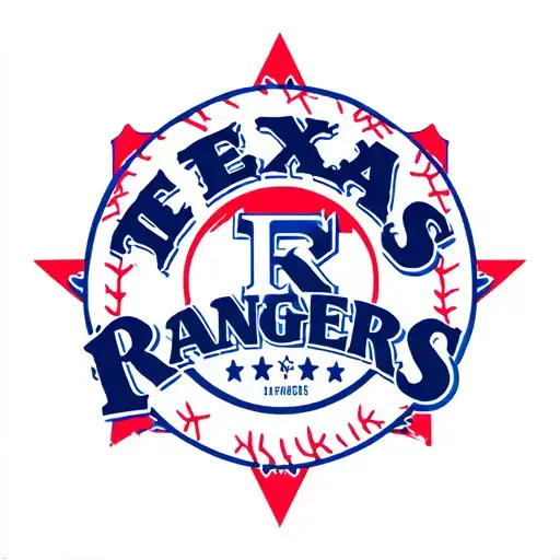 texas rangers logo merged tattoo design idea