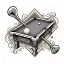 pool table baseball diamond tattoo design idea