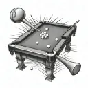 pool table baseball diamond tattoo design idea