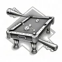 pool table baseball diamond tattoo design idea