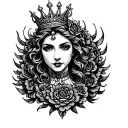 Mum king tattoo design idea