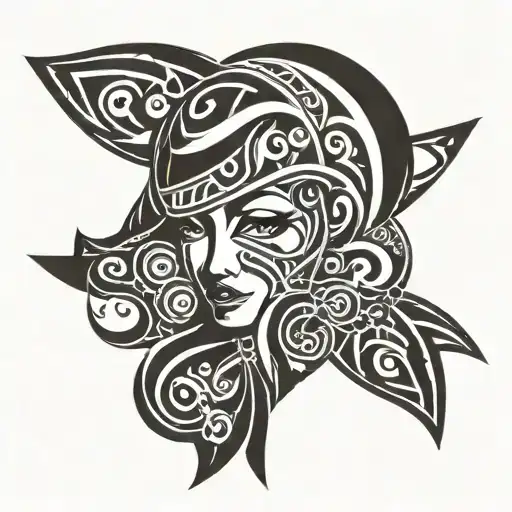girl narco tattoo design idea