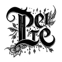 text ugly tattoo design idea