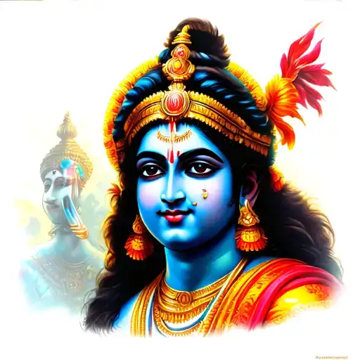 Krishna leading Arjuna tattoo design idea