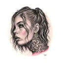 girl fuck you love you tattoo design idea