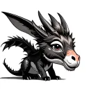 donkey dragon baby tattoo design idea