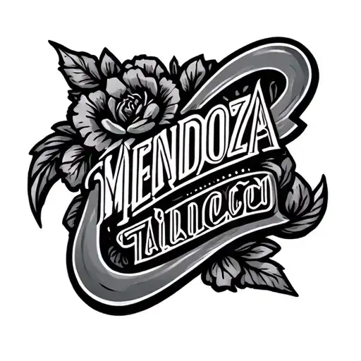name Mendoza tattoo design idea