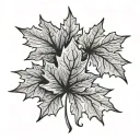 maple leaf dutch flag intertwined tattoo design idea