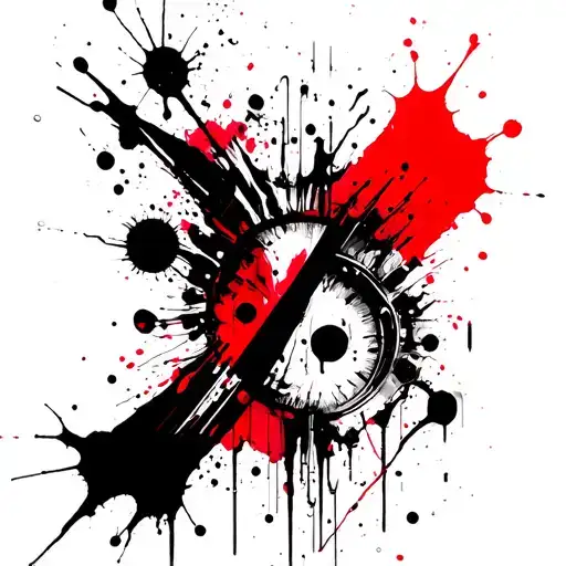 DARK trippy Abstract lineart tattoo design idea