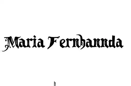 "Maria Fernanda" tattoo design idea