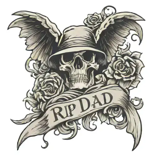 Rip Dad tattoo design idea