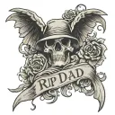 Rip Dad tattoo design idea