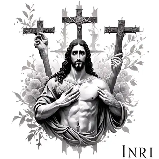 Inri tattoo design idea