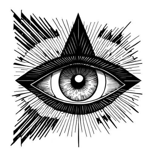 Illuminati eye tattoo design idea