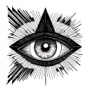 Illuminati eye tattoo design idea