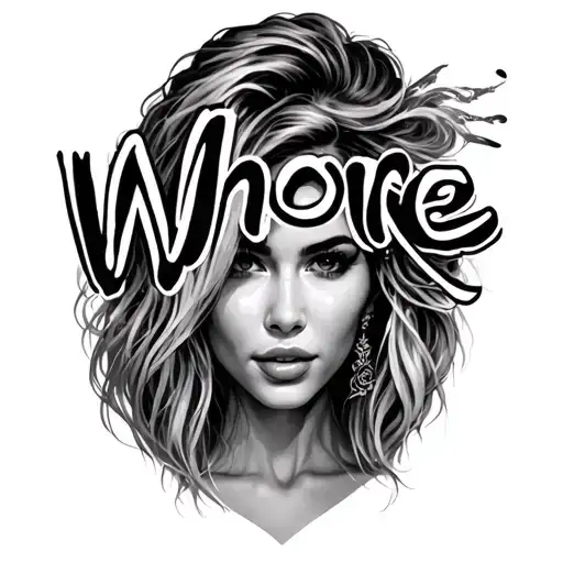 "Whore" Nicole Aniston tattoo design idea