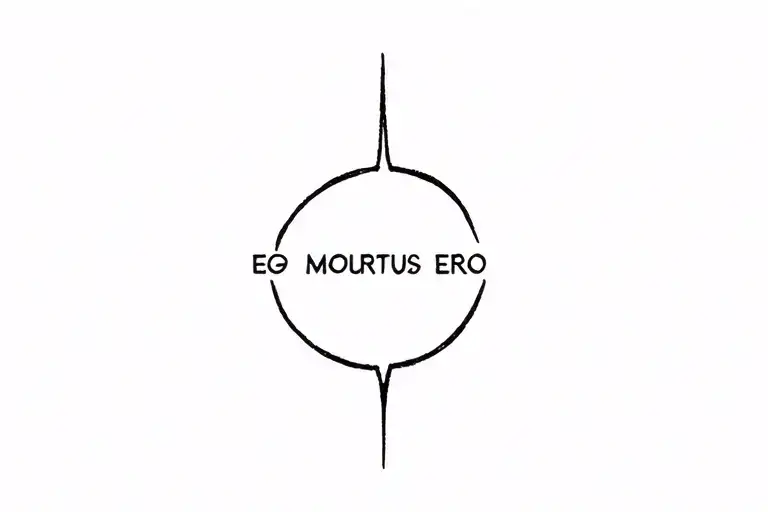 Ego Mortuus Ero Tattoo with minimalist font only and no symbol tattoo design idea