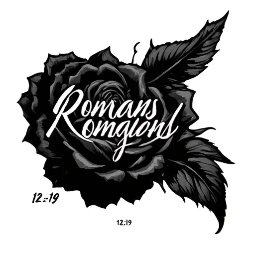Romans 12:19 tattoo design idea