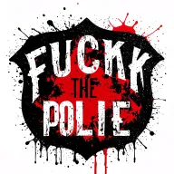 "Fuck the police" Fuck the Police officer badge tattoo design idea