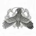 isis wings spread wide tattoo design idea