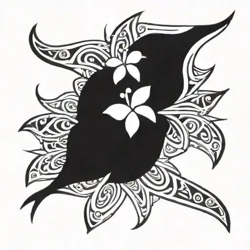 sampaguita and philippine flag intertwined tattoo design idea