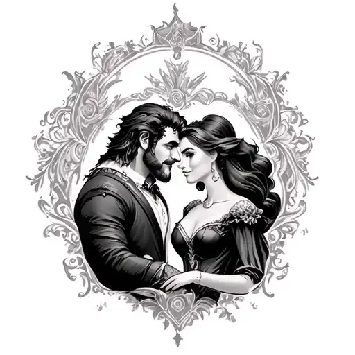 Beauty And The Beast tattoo design idea