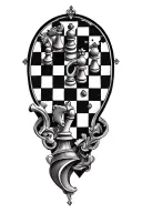 chess board tattoo design idea