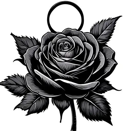 Symbol infinity symbol simple 1 line infinity rose and stem single linepoppy and stem single lineless detail tattoo design idea