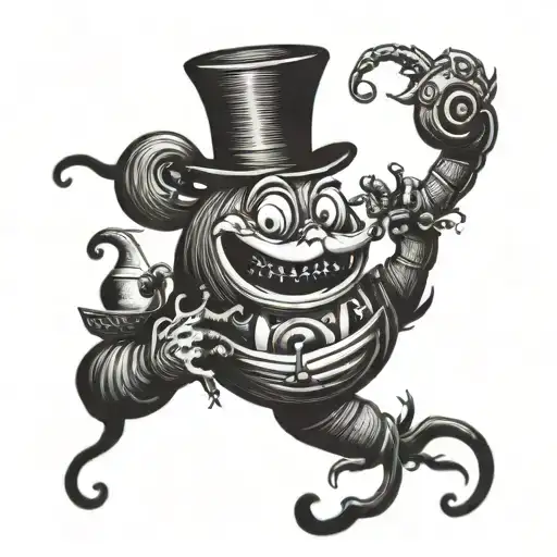  1951 Alice in Wonderland hookah smoking caterpillar with an evil twist tattoo design idea