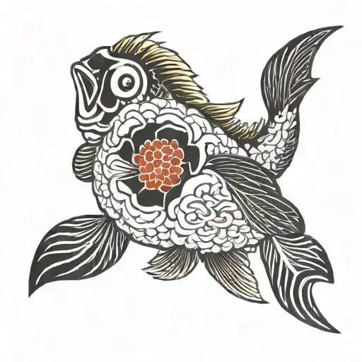 coi fish tattoo design idea
