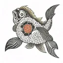 coi fish tattoo design idea