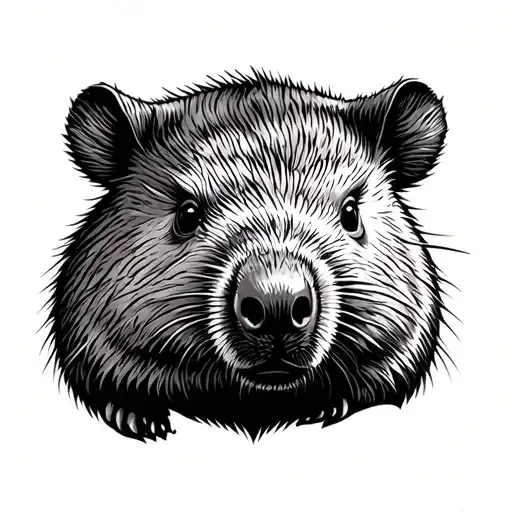 american traditional wombat tattoo tattoo design idea
