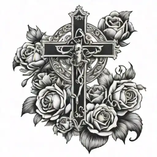 Catholic tattoo design idea