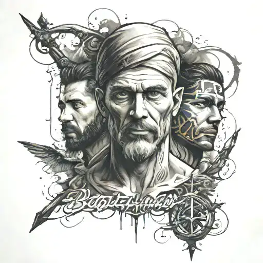 brotherhood written tattoo design idea