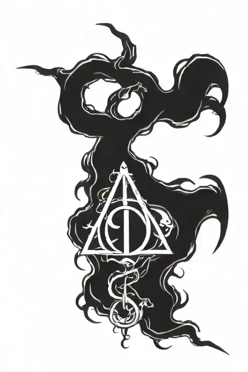gothic Dark Mark Harry Potter tattoo design idea