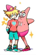 zenitsu + patrick star tattoo design idea