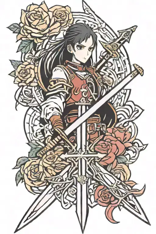 Sword art online tattoo design idea