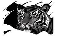 prowling tiger tattoo design idea