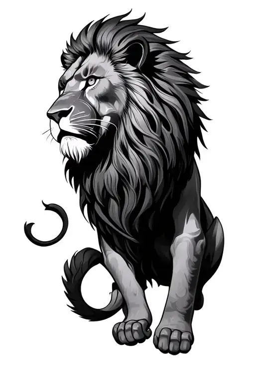 Daniel ina the lion's den tattoo design idea