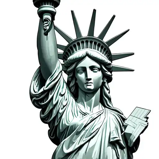 statue of liberty tattoo design idea