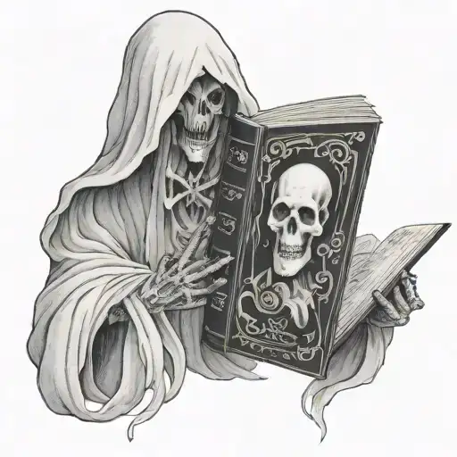ghost reading secrets  tattoo design idea