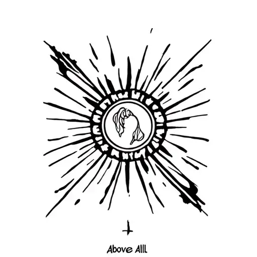 above all God first tattoo design idea