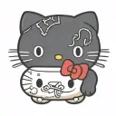 hello kitty black metal tattoo design idea