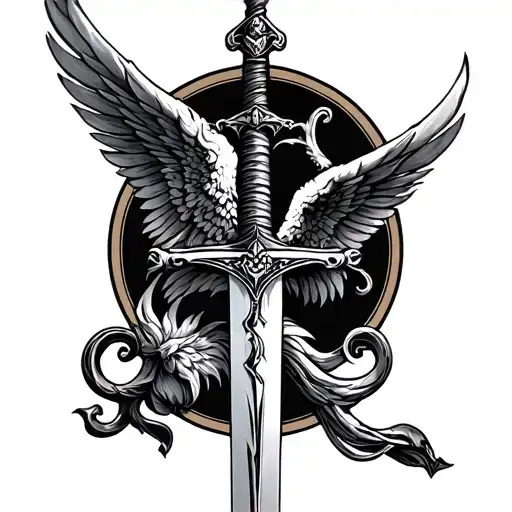 Sword Of St Michael tattoo design idea