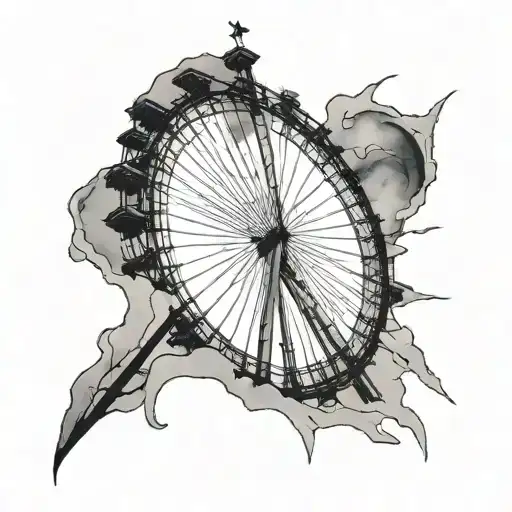 ripped skin revealing east london eye tattoo design idea